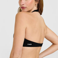 SoftMotion™ Minimal Halter Neck Bralette | Black