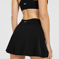 SoftMotion™ Skort with White Logo | Black