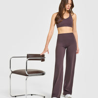 SoftMotion™ Straight Leg Bottoms | Dark Umber Brown