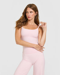 SoftMotion™ Strappy Vest with Built in Bra Shelf | Ballet Pink