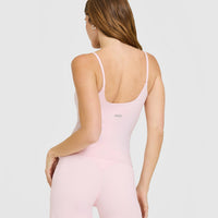 SoftMotion™ Strappy Vest with Built in Bra Shelf | Ballet Pink