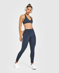 Unified High Waisted Pocket Leggings | True Blue