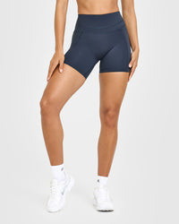 Unified High Waisted Pocket Shorts 6" | True Blue
