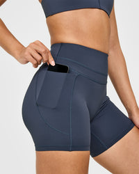 Unified High Waisted Pocket Shorts 6" | True Blue
