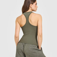 Cotton Fitted Vest | Alpine Green