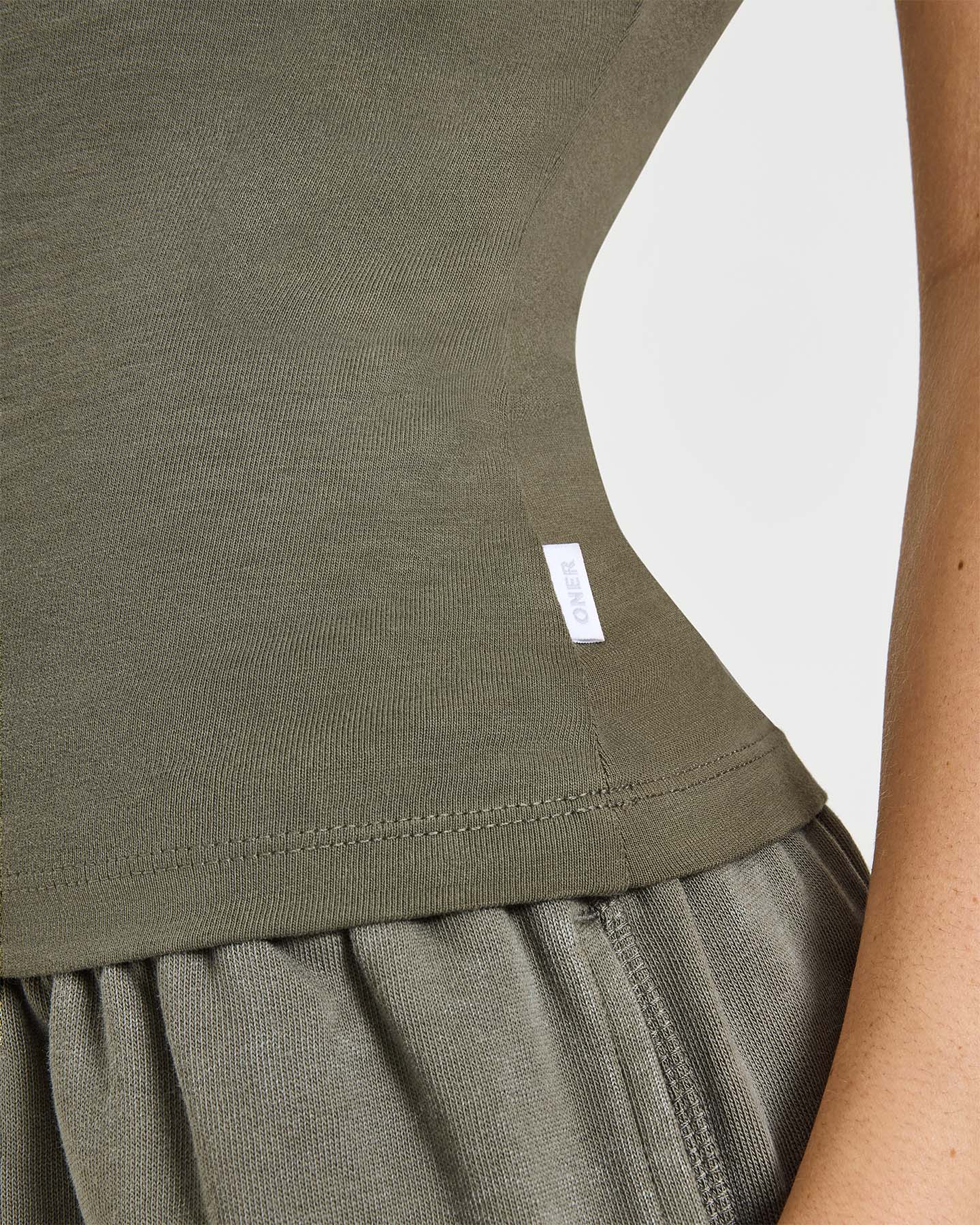 Cotton Fitted Vest | Alpine Green