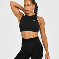 EasyLift™ High Neck Sports Bra | Black