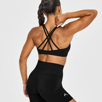 EasyLift™ High Neck Sports Bra | Black