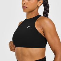 EasyLift™ High Neck Sports Bra | Black