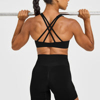 EasyLift™ High Neck Sports Bra | Black