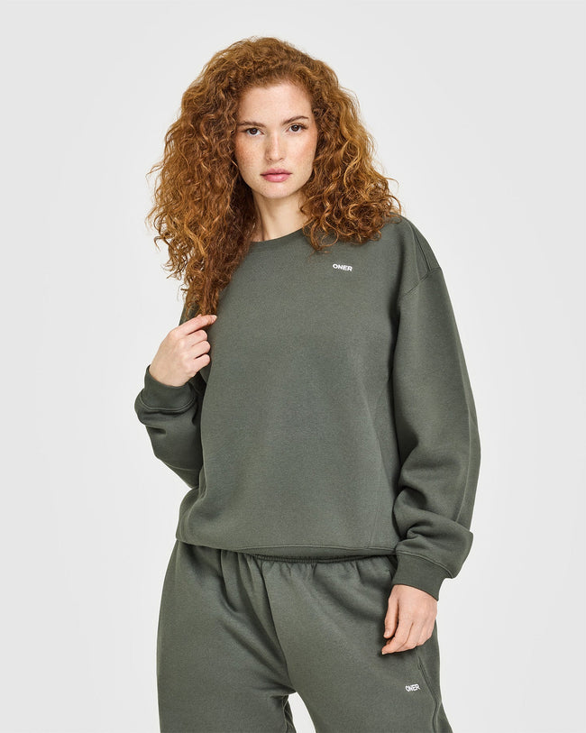 Foundations Crew Neck Sweatshirt | Dark Khaki