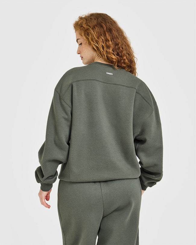 Foundations Crew Neck Sweatshirt | Dark Khaki