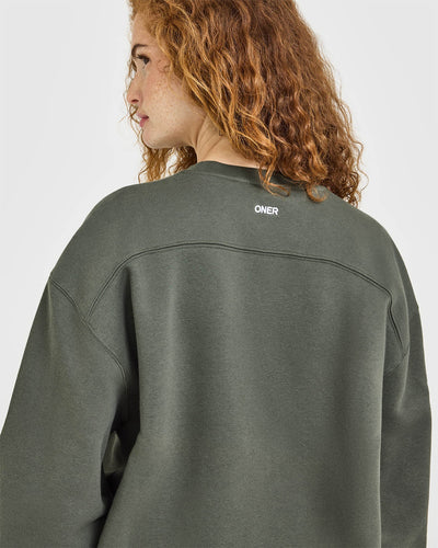 Foundations Crew Neck Sweatshirt | Dark Khaki