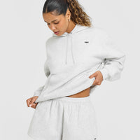 Foundations Oversized Hoodie | Light Grey Marl
