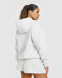 Foundations Oversized Hoodie | Light Grey Marl
