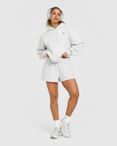 Foundations Oversized Hoodie | Light Grey Marl