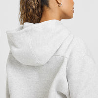 Foundations Oversized Hoodie | Light Grey Marl