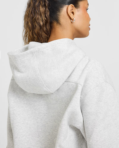 Foundations Oversized Hoodie | Light Grey Marl