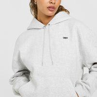 Foundations Oversized Hoodie | Light Grey Marl