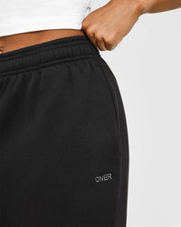 Foundations Oversized Straight Leg Joggers | Black