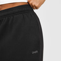 Foundations Oversized Straight Leg Joggers | Black