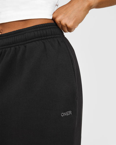 Foundations Oversized Straight Leg Joggers | Black
