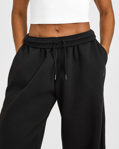 Foundations Oversized Straight Leg Joggers | Black