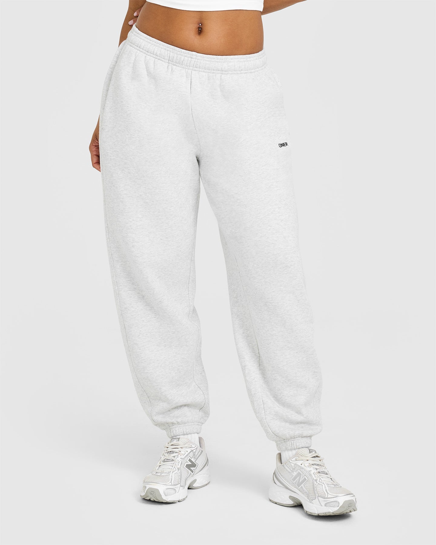 Foundations Oversized Joggers | Light Grey Marl