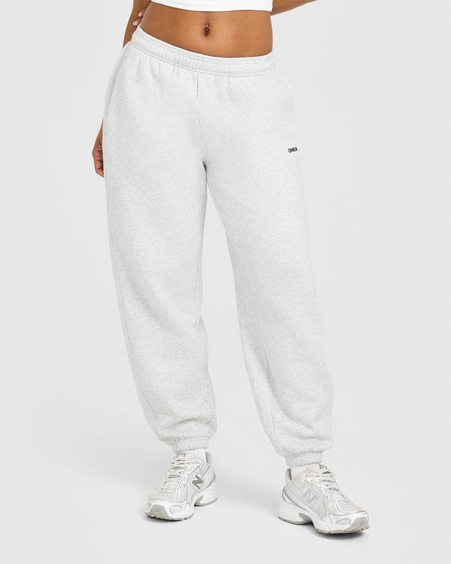Foundations Oversized Joggers | Light Grey Marl