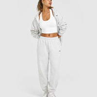 Foundations Oversized Joggers | Light Grey Marl