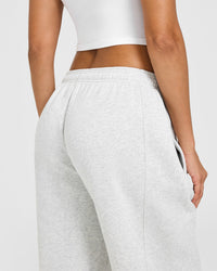 Foundations Oversized Joggers | Light Grey Marl