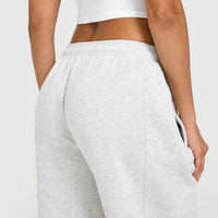 Foundations Oversized Joggers | Light Grey Marl