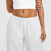 Foundations Oversized Joggers | Light Grey Marl