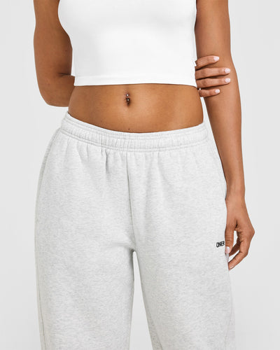 Foundations Oversized Joggers | Light Grey Marl