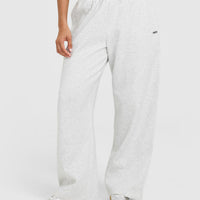 Foundations Oversized Straight Leg Joggers | Light Grey Marl