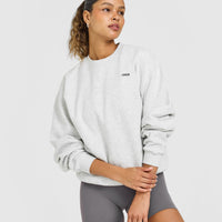 Foundations Oversized Sweatshirt | Light Grey Marl
