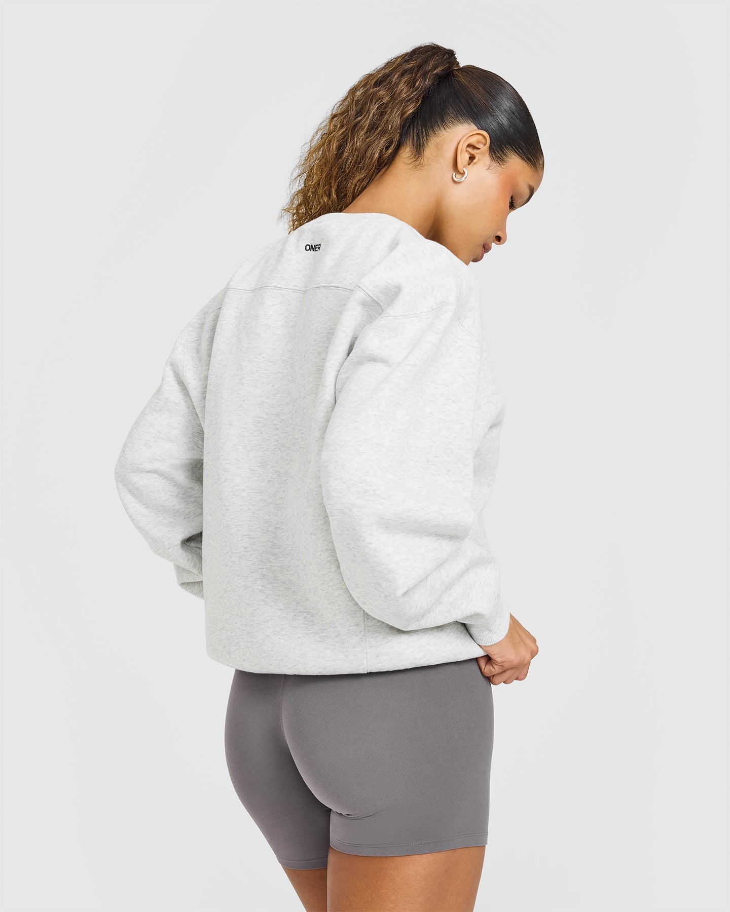 Foundations Oversized Sweatshirt | Light Grey Marl