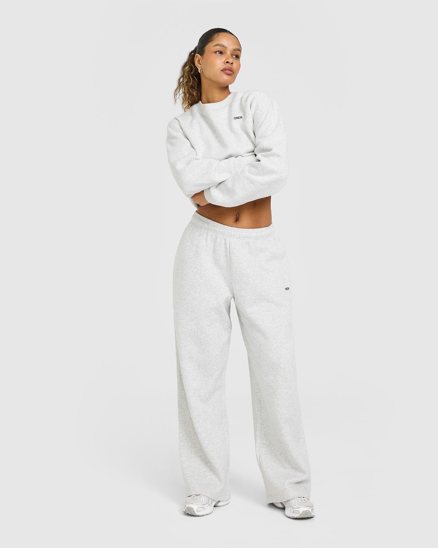 Foundations Oversized Sweatshirt | Light Grey Marl