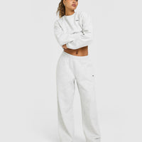 Foundations Oversized Sweatshirt | Light Grey Marl