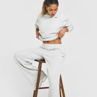 Foundations Oversized Sweatshirt | Light Grey Marl