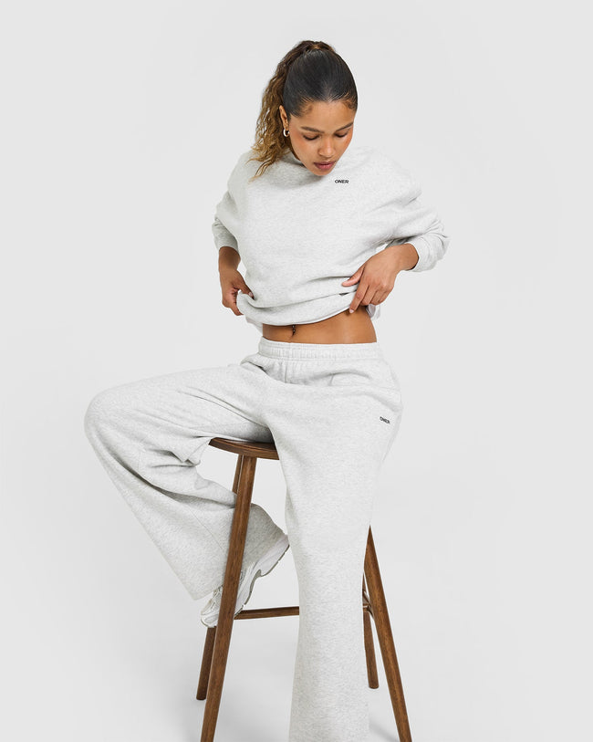 Foundations Oversized Sweatshirt | Light Grey Marl