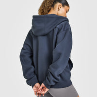 Foundations Zip Through Hoodie | True Blue