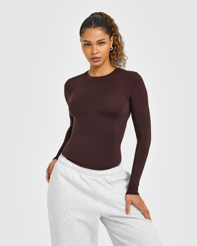 Mellowâ„¢ Soft Long Sleeve Top | Plum Brown