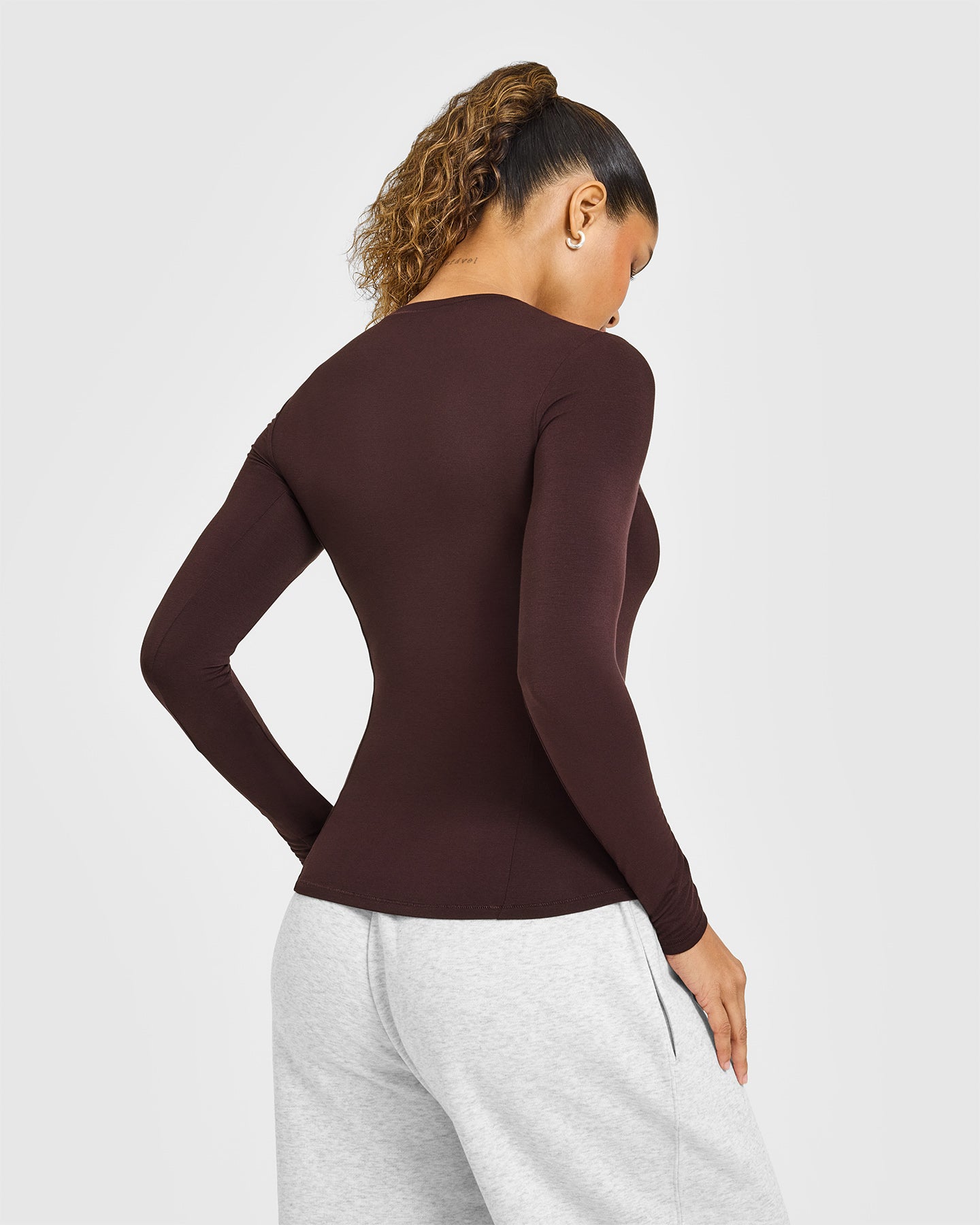 Mellowâ„¢ Soft Long Sleeve Top | Plum Brown
