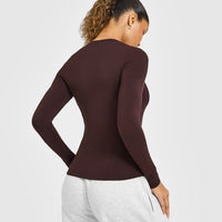Mellowâ„¢ Soft Long Sleeve Top | Plum Brown