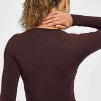 Mellowâ„¢ Soft Long Sleeve Top | Plum Brown
