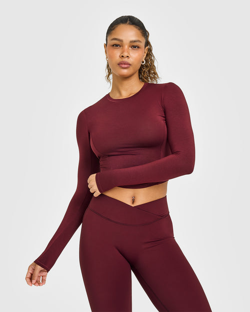 Oner Modal Mellow™ Soft Mid Long Sleeve Top | Rosewood