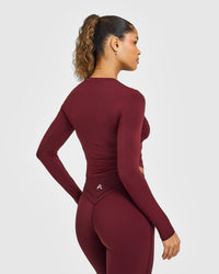 Mellow™ Soft Mid Long Sleeve Top | Rosewood