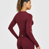 Mellow™ Soft Mid Long Sleeve Top | Rosewood