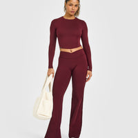 Mellow™ Soft Mid Long Sleeve Top | Rosewood